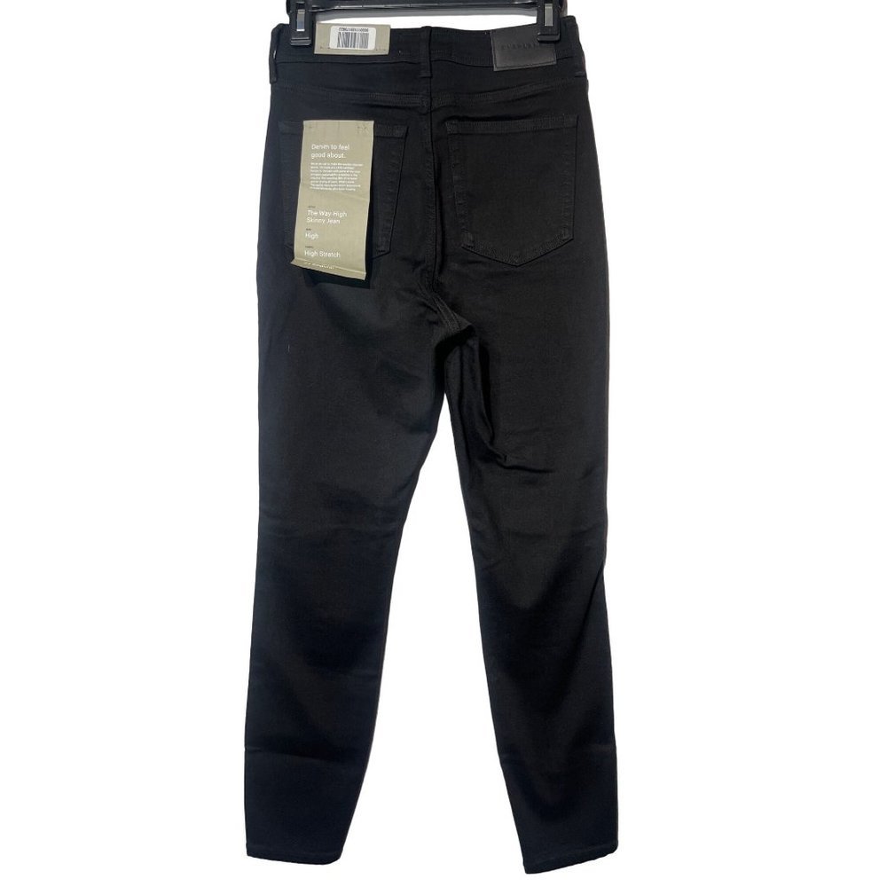 Everlane The Way-High Clean Front Skinny Jeans in Coal Black New - Picture 8 of 16